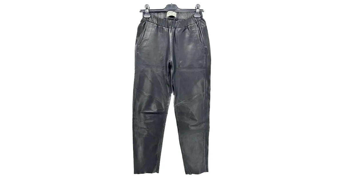 Autre Marque ONETEASPOON Pantalón T.Cuero XS Internacional Negro 