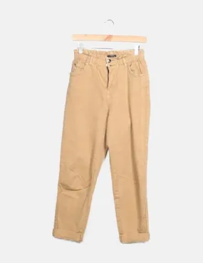 Bershka Jeans paperbag camel