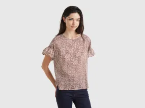 Blusa estampada de algodón ligero