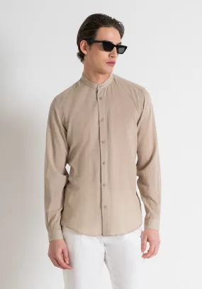 CAMISA REGULAR FIT «SEOUL» DE ALGODÓN CON EFECTO ARRUGADO