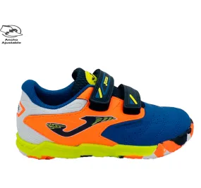 DEPORTIVO JOMA CAJW2304INV  FÚTBOL SALA CANCHA JR DOBLE VELCRO PARA NIÑOS ROYAL/NARANJA 28068