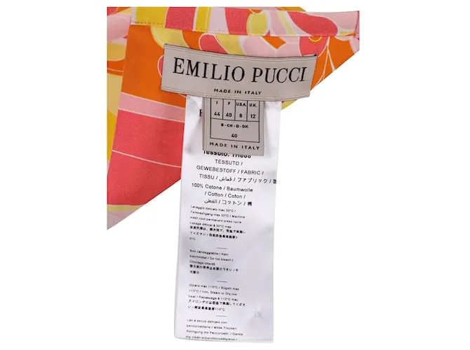 Emilio Pucci Conjunto de pantalón y top corto sin espalda con cuello halter Lilly en algodón multicolor Impresión de pitón 
