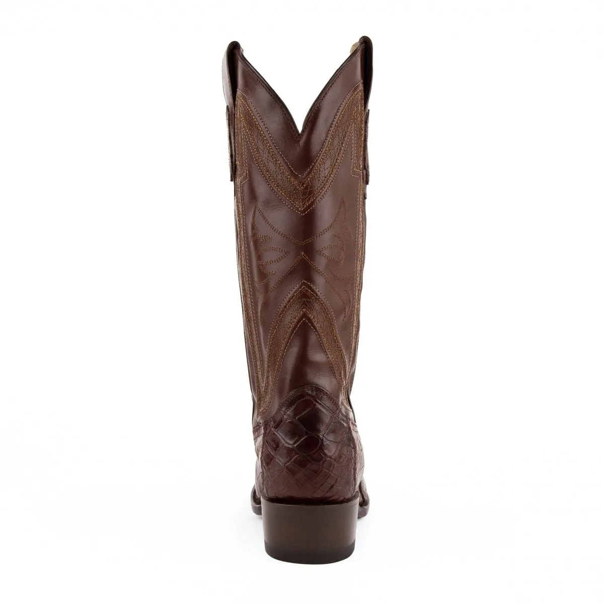 Ferrini Men's Stallion Alligator Belly Boots French Toe Handcrafted Chocolate  1074109