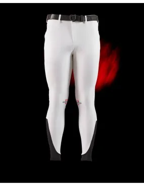 Pantalón Slim Fit Breeches Hombre Equestro Ridertechnology Blanco