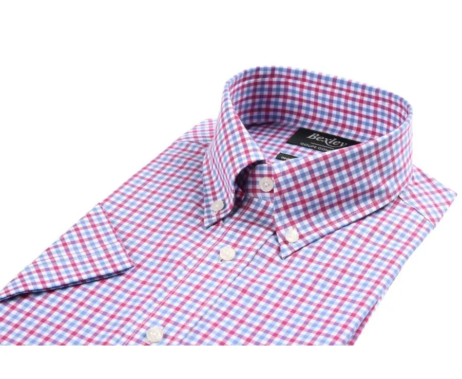 PINK BLUE AND WHITE COTTON SHIRT  CHEST POCKET  CULLEN MC