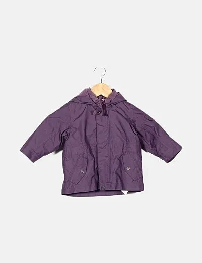 Quechua Abrigo morado con forro polar