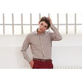 Red Camel & Beige Flannel shirt - Pocket - BERTON