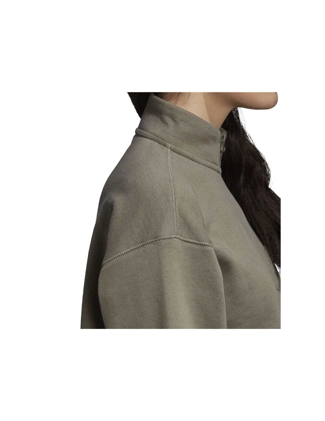 Sudadera adidas Cropped verde Mujer