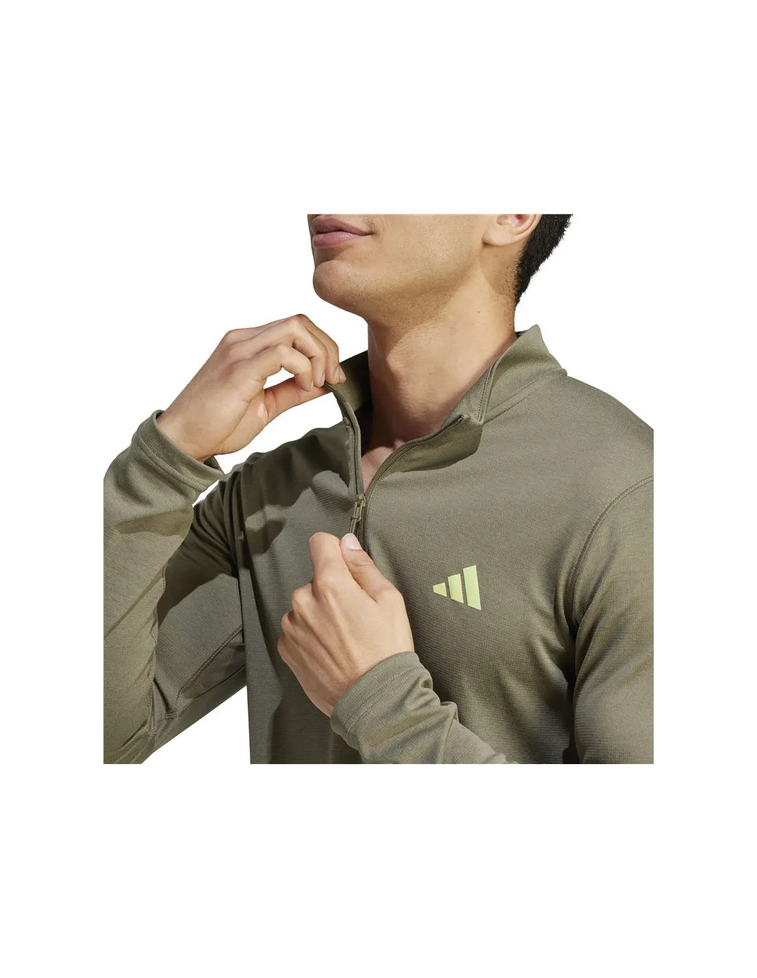 SUDADERA DE FITNESS ADIDAS TRES+ 1I4ZIP HOMBRE