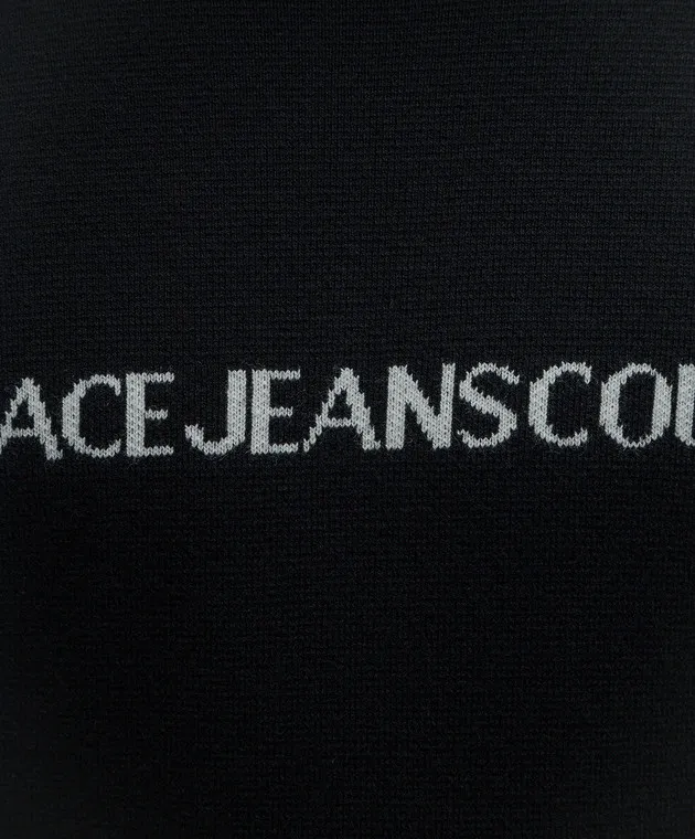 Versace Jeans Couture Black sweater with contrasting logo pattern